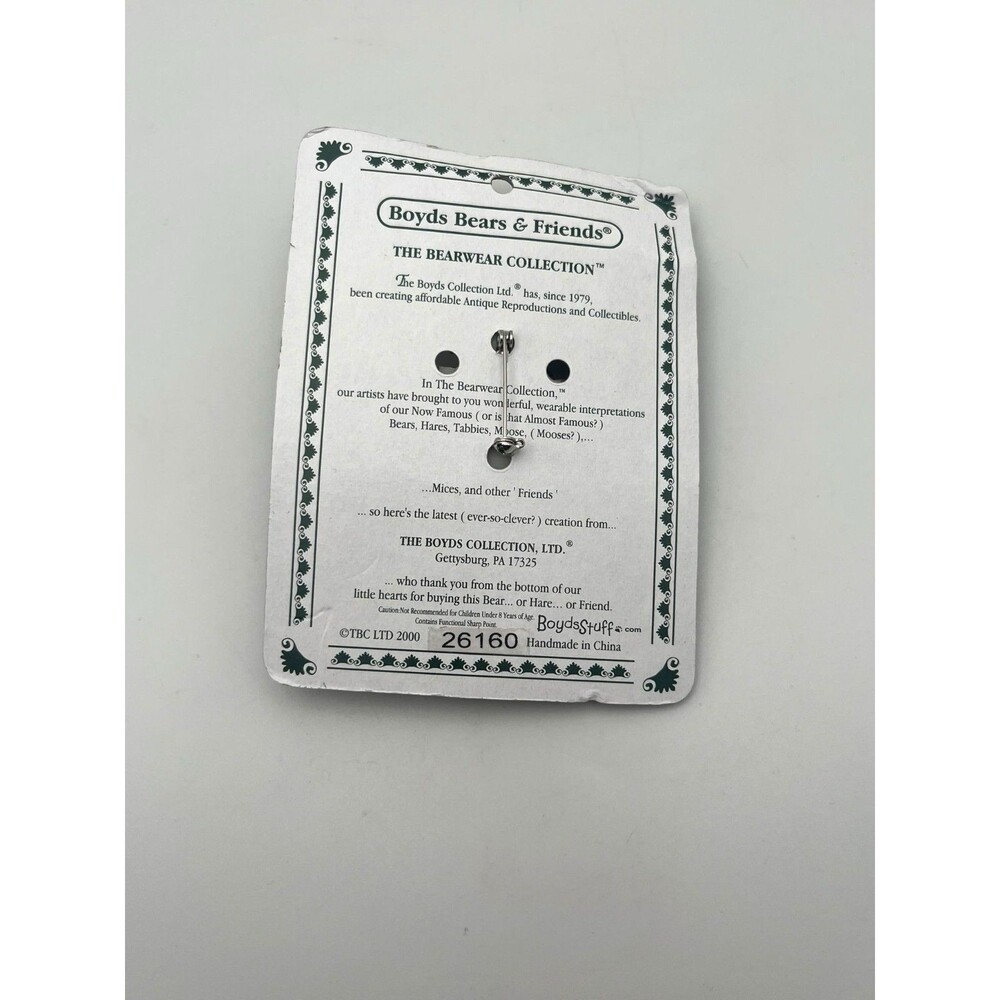 Boyds Bears Pin Lot Bearwear Stinger P. Wuzzie Bee Plush & Resin Brooch New 2000 - Picture 5 of 5